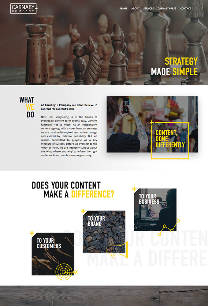 carnaby and co agency website by intervision design