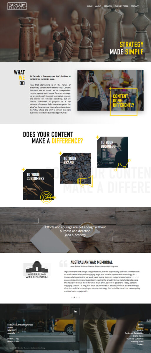 carnaby and co agency website by intervision design