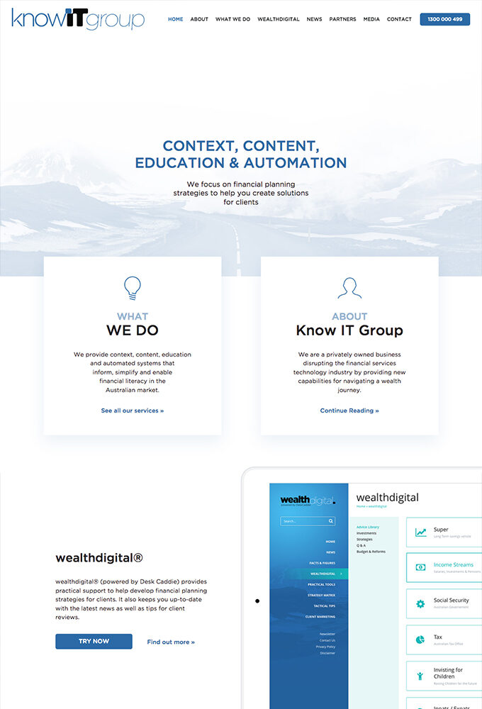 KnowIT group website by intervision design