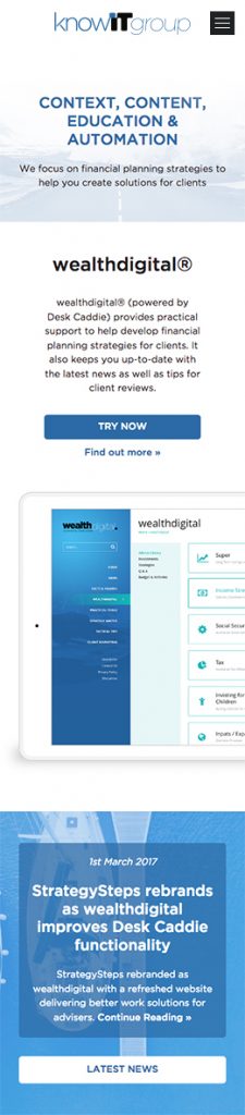 KnowIT group website by intervision design