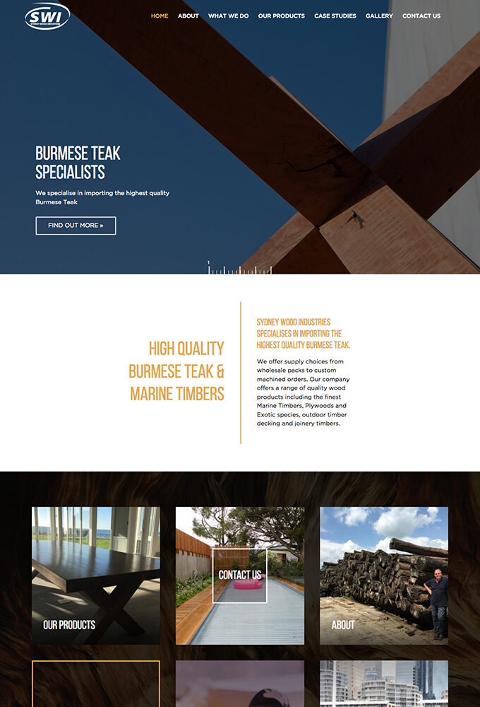 Sydney Wood website by intervision design