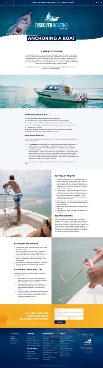 Discover Boating anchoring by Intervision