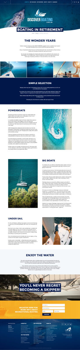 Discover Boating in retirement by Intervision